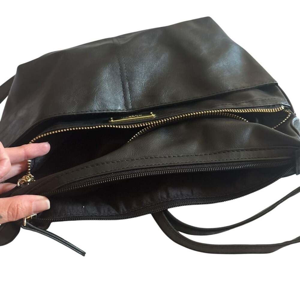 Rosetti Black Faux Leather Crossbody Bag - Picture 2 of 7
